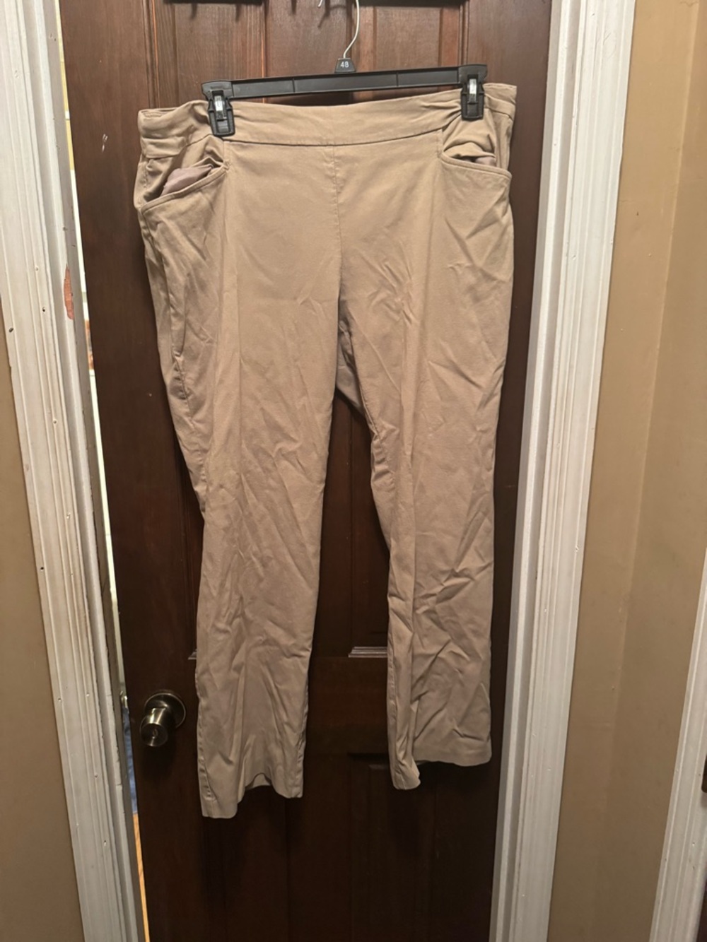 Women's XXL Stretch Pull-On Pants in Beige
